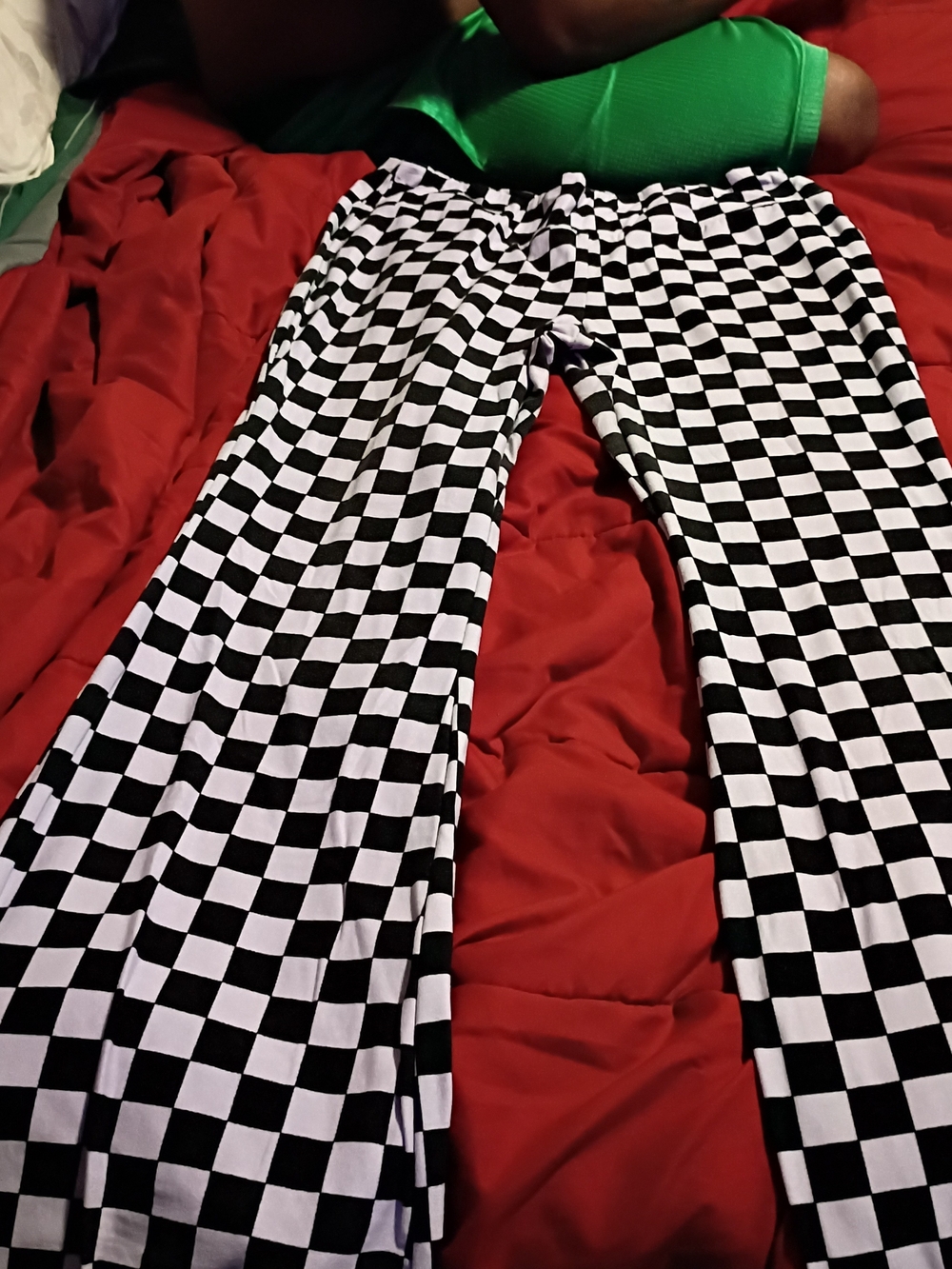 No Boundaries Black & White Checkered Kids Leggings